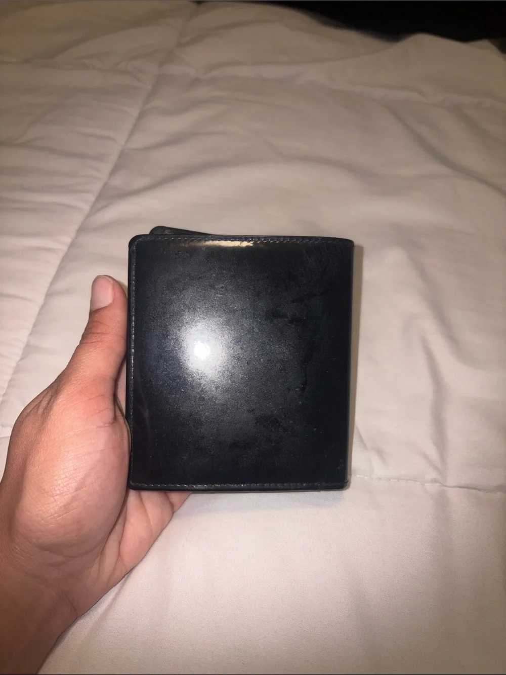 Givenchy Black Leather Bifold Card & Coin Holder